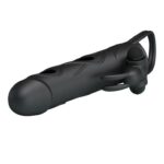 pretty love penis sleeve with ball strap vibration black - galeria 7