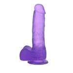 baile dong realistic dildo clear pink purple - galeria 8
