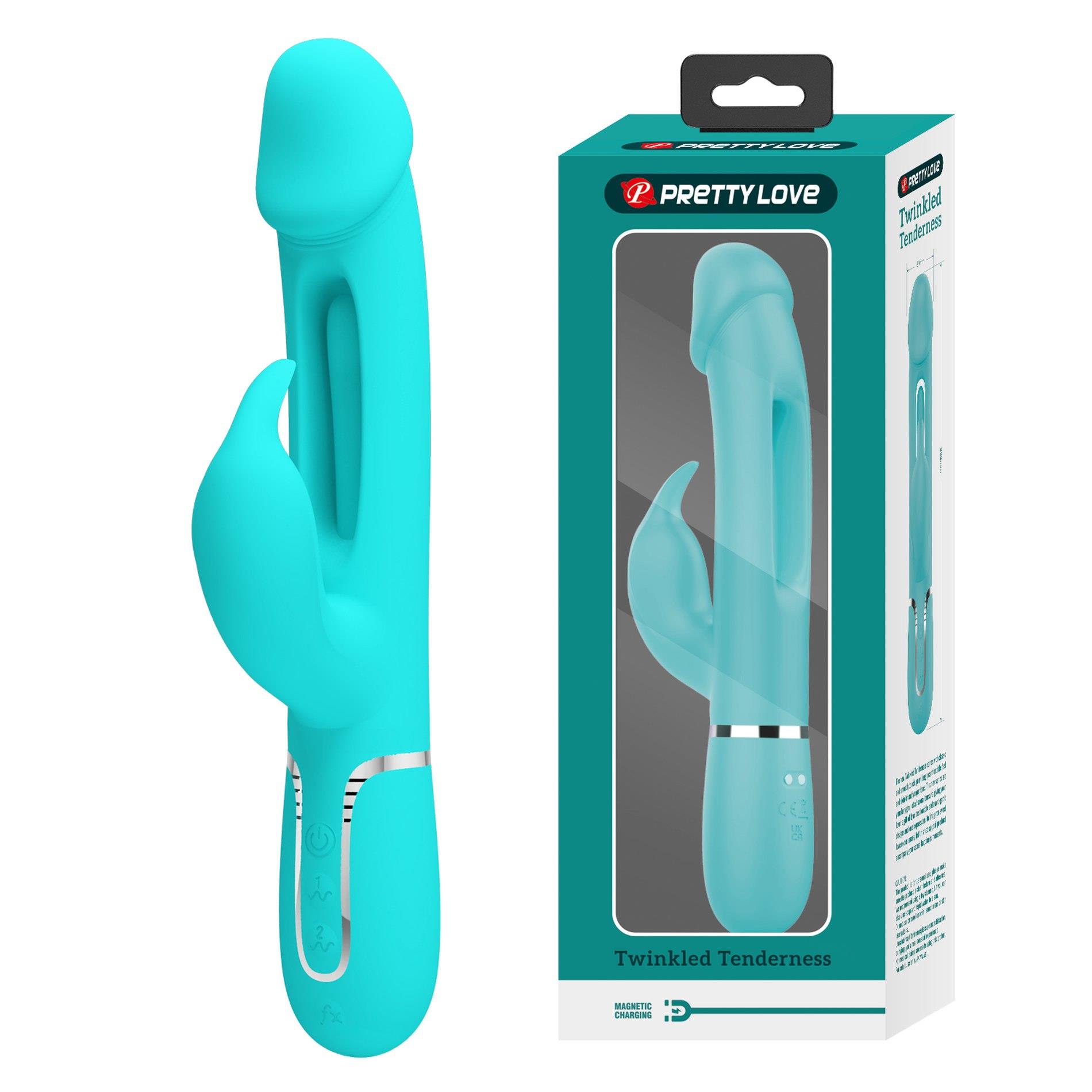 BW-500025-1_01 PRETTY LOVE - Kampas Green, 7 vibration functions 4 licking settings - obrazek 1