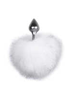 korek analny bunny tail plug bialy - zdjęcie produktu