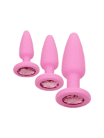 korek analny crystal booty kit zestaw 3 sztuki - zdjęcie produktu
