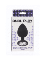 korek analny diamond booty jewel duzy czarny - galeria 1