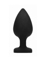 korek analny diamond heart large czarny - galeria 1