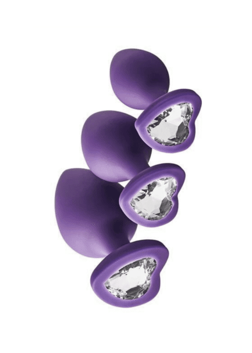 korek analny flirts zestaw 3 sztuki fioletowy - zdjęcie produktu