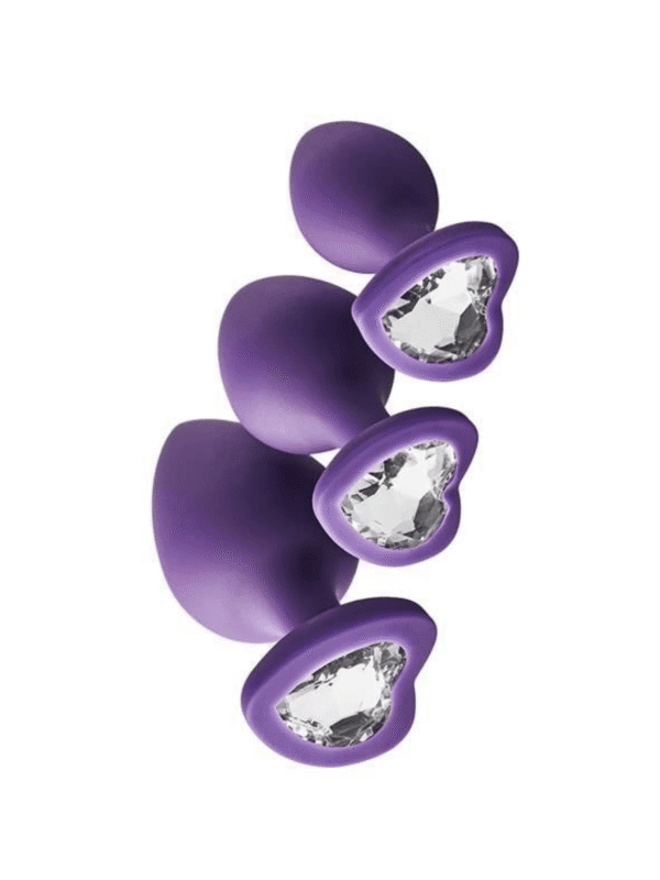 korek analny flirts zestaw 3 sztuki fioletowy - zdjęcie produktu