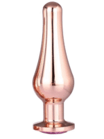 korek analny gleaming love large rozowo zloty - galeria 3