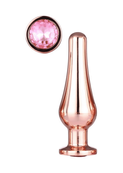 korek analny gleaming love rozowe zloto m - zdjęcie produktu