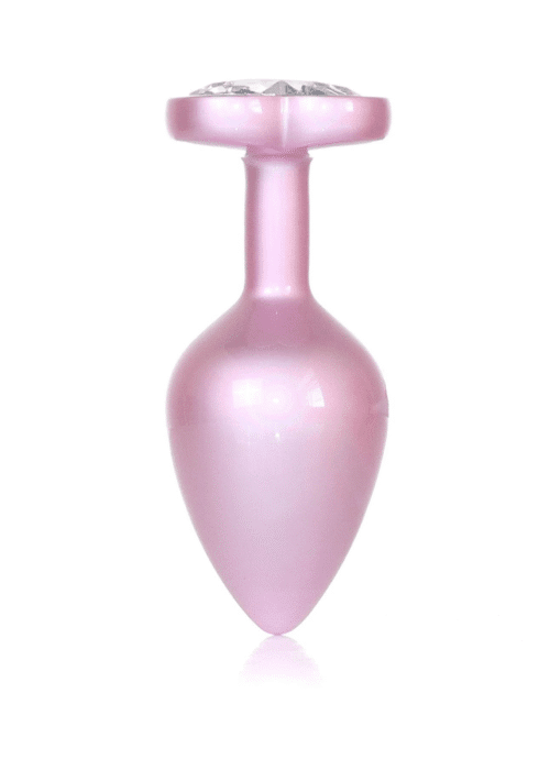 korek analny jewellery pearl heart clear m rozowy - zdjęcie produktu