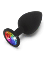 korek analny rainbow booty jewel l czarny - galeria 2