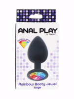 korek analny rainbow booty jewel l czarny - galeria 1