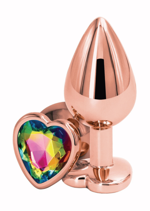 korek analny rear assets rose gold heart m multikolor - zdjęcie produktu