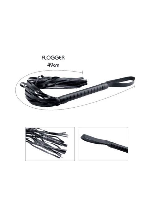 zestaw bdsm 8 elementow czarny - galeria 1