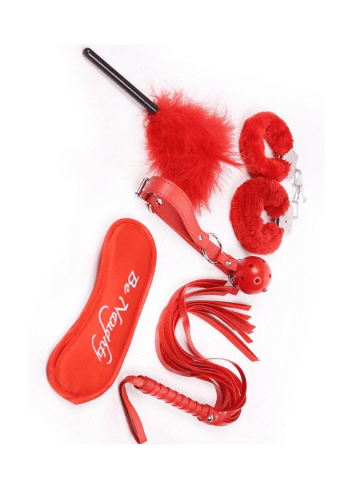 zestaw fetish fever 5w1 czerwony - zdjęcie produktu
