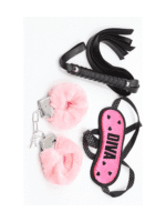 zestaw fetish fever bondage rozowo czarny - zdjęcie produktu