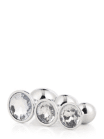 zestaw korkow analnych gleaming love set srebrny - galeria 1