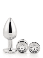 zestaw korkow analnych gleaming love set srebrny - galeria 3