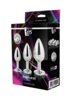 zestaw korkow analnych gleaming love set srebrny - galeria 4