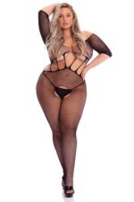 bodystocking zireena czarne plus size - zdjęcie produktu