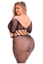bodystocking zireena czarne plus size - galeria 2