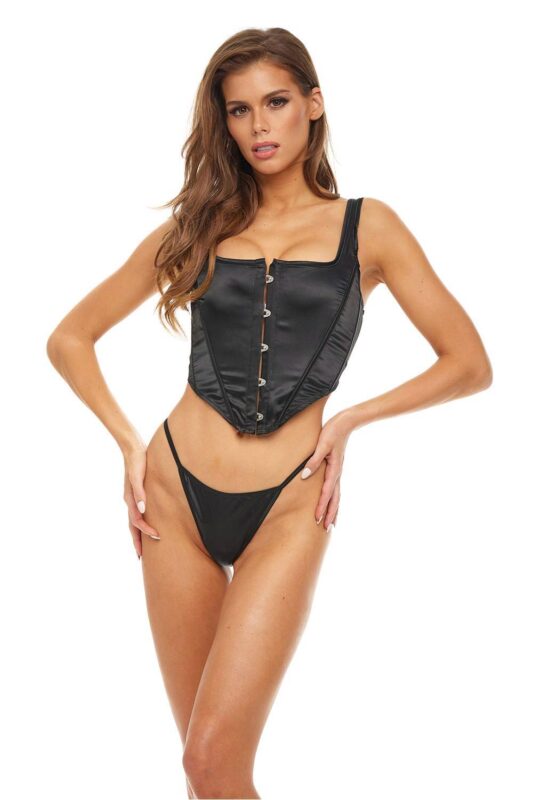 gorset i stringi virenya czarny - zdjęcie produktu