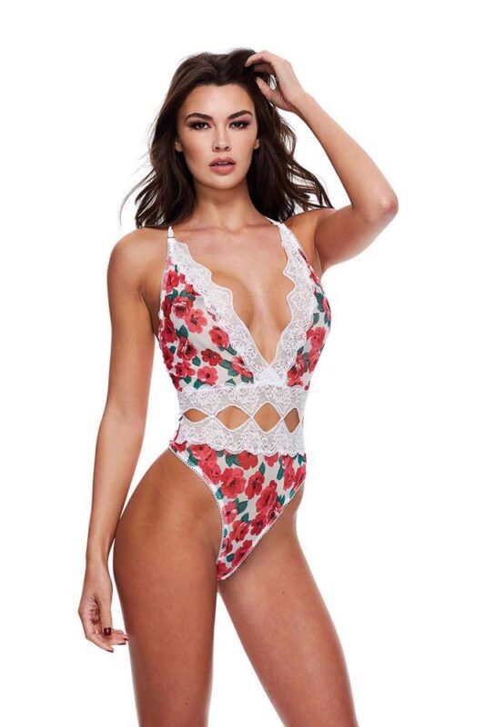 body malira kwiatowe biale - zdjęcie produktu