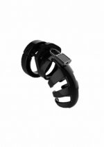 model 02 chastity 3 5 cock cage black - zdjęcie produktu