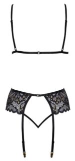 komplet bielizny bra suspender set czarny - galeria 3