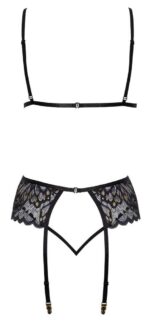 komplet bielizny bra suspender set czarny 2 - galeria 3