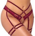komplet bielizny suspender set czerwony - galeria 6
