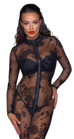 kostium noir jumpsuit flock czarny - galeria 2