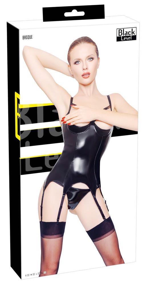 42-28406341052 Gorset Vyanna otwarty czarny - obrazek 1