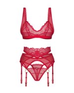 komplet bielizny cupide desir 3 czesciowy czerwony - galeria 2
