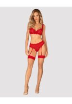 komplet bielizny amor cherris 3 czesciowy czerwony - galeria 2