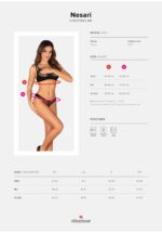 komplet bielizny nesari 2 czesciowy otwarty czarny - galeria 6