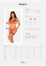 komplet bielizny mellania otwarty czerwony - galeria 6