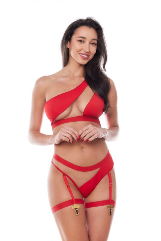 komplet bielizny giselle set czerwony - zdjęcie produktu