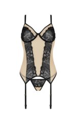 gorset i stringi daisy bezowe - galeria 2