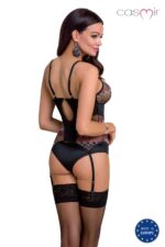 gorset i stringi lagerta czarny - galeria 1