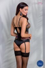 gorset i stringi lagerta czarny - galeria 3