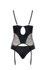 gorset i stringi lagerta czarny - galeria 4