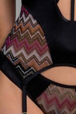 gorset i stringi lagerta czarny - galeria 6