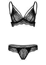 komplet bielizny crotchless panty czarny s m - galeria 6