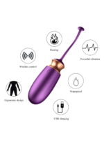 jajko bezprzewodowe vibrating silicone love egg fioletowe - galeria 3